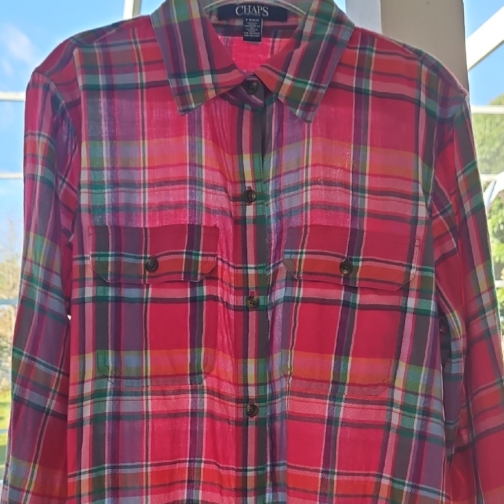 Chaps Multicolor Plaid Shirt